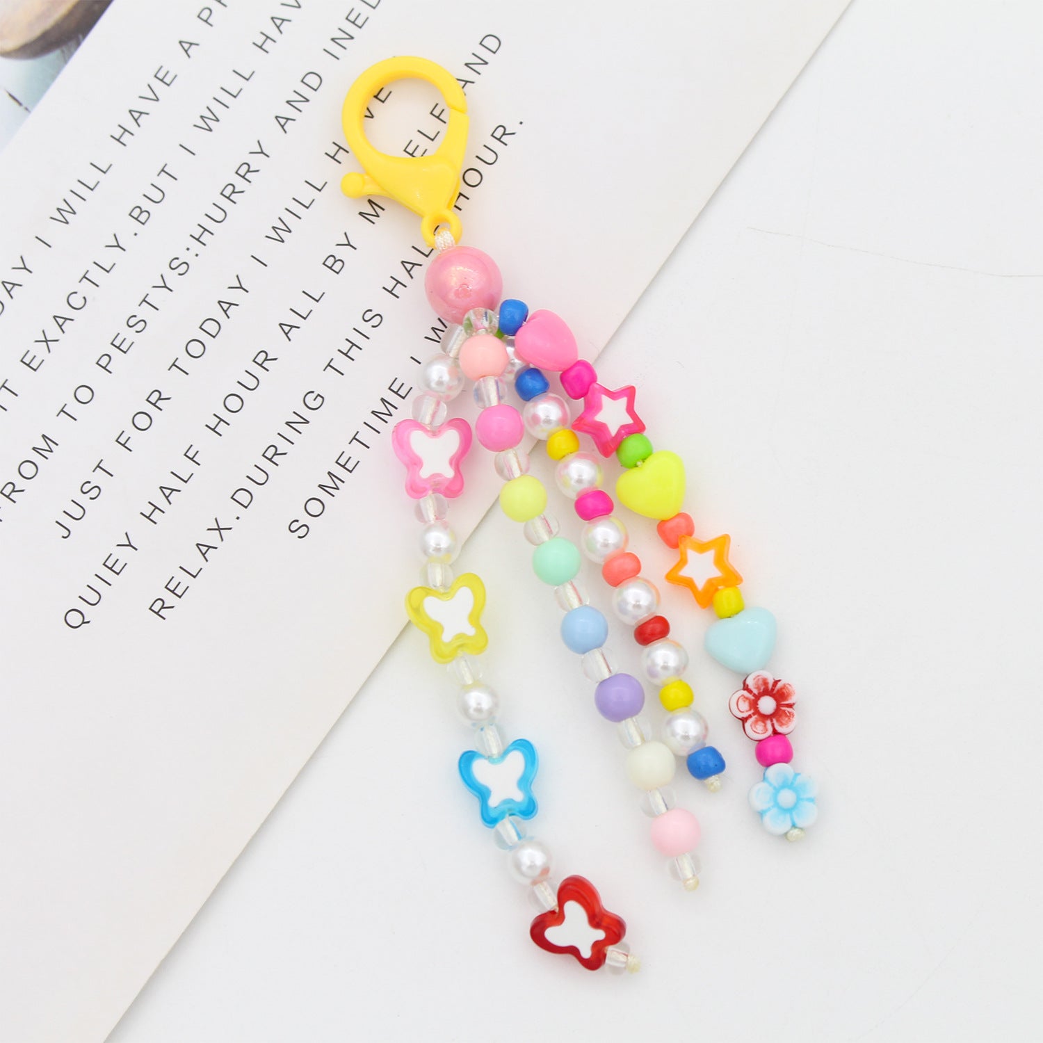 Wholesale Cartoon Small Tassel Hook Beaded Keychains ACC-KC-Jiuxing001