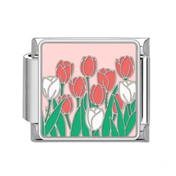 Wholesale Flower Module DIY Bracelet Set Italian Creative Design Stainless Steel Jewelry for Boutique Resale