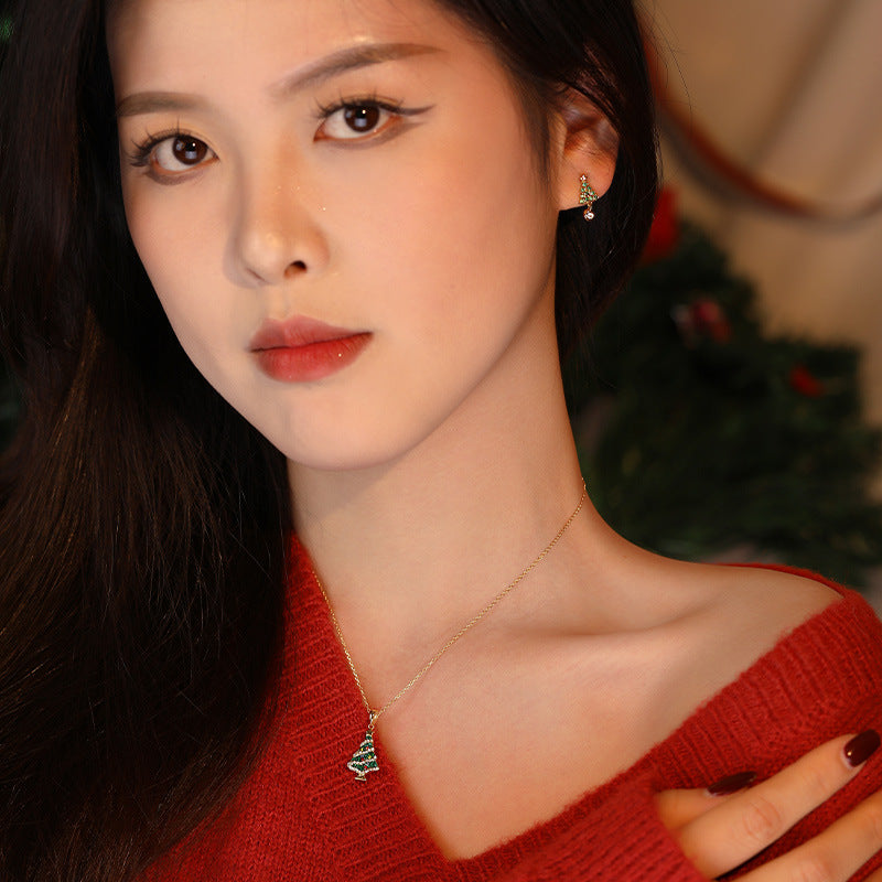 Wholesale Christmas Tree Necklaces Earrings ACC-ES-YuanFan001