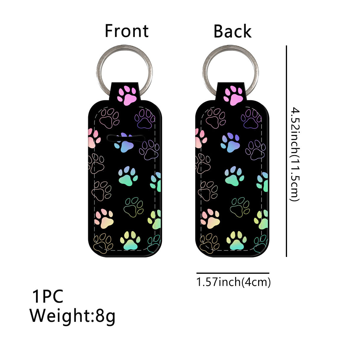 Wholesale 6pcs Cartoon Cat's Claw Lipstick Case Keychain