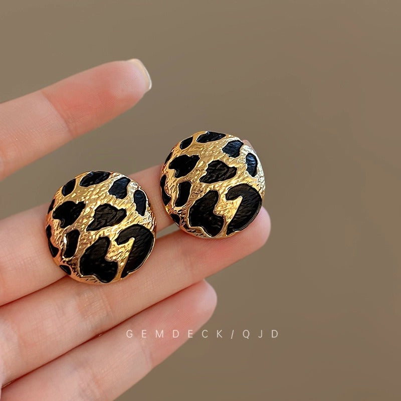 Wholesale Vintage Gold Leopard Earrings