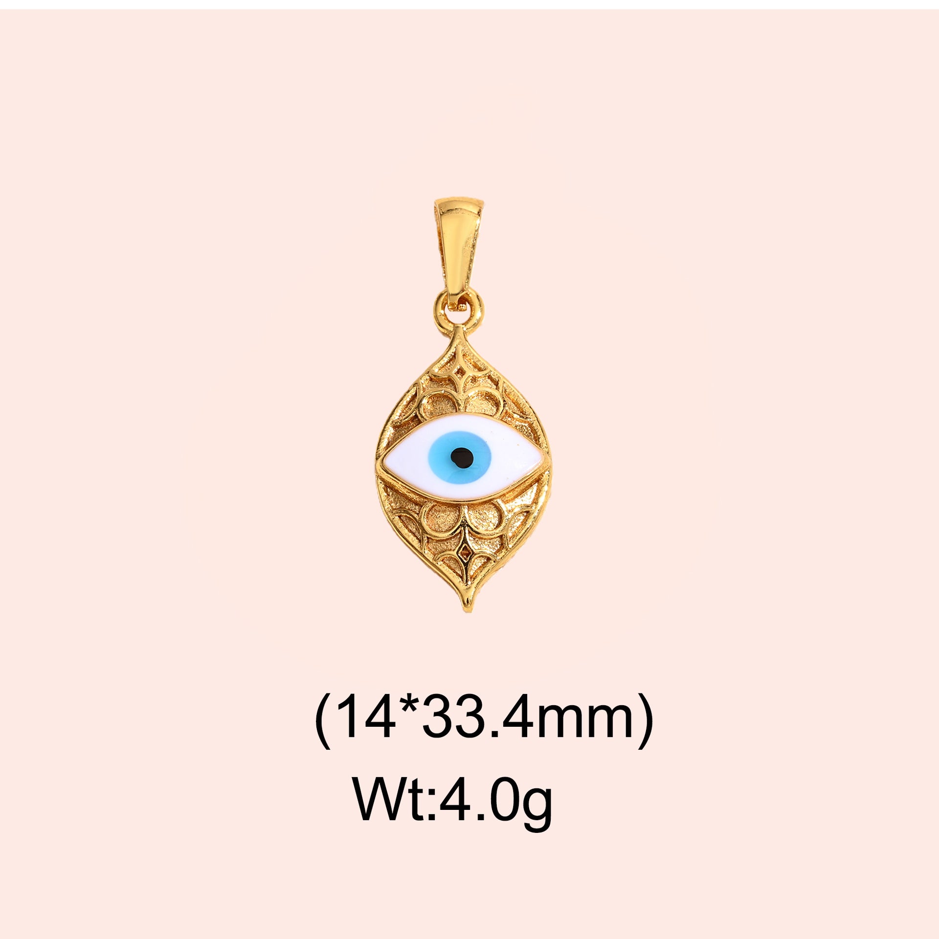 Wholesale Stainless steel vintage devil' s eye necklace pendant
