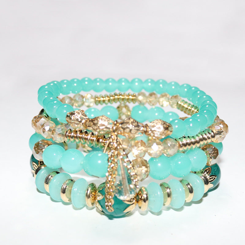 Wholesale Bohemian Multi-layer Crystal Temperament Bracelet ACC-BT-NaiHong002