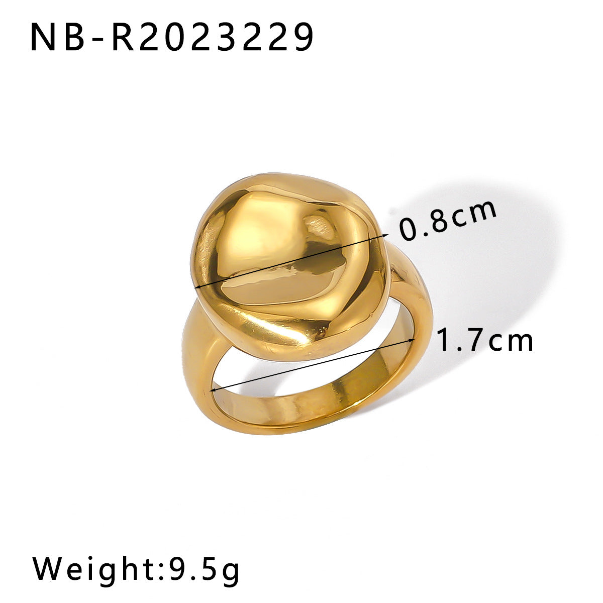 Anillo de acero de titanio de amor geométrico de forma geométrica al por mayor