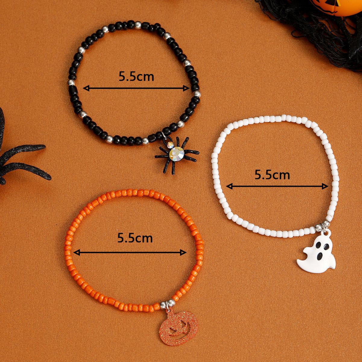 Wholesale   funny  ghost pumpkin beaded combination bracelet