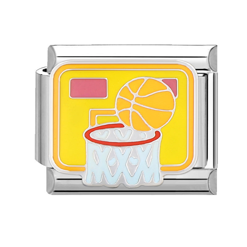 Wholesale 9mm Italian Charm Starter Bracelets DIY square Single Section Creative Stainless Steel Composable Bracelet