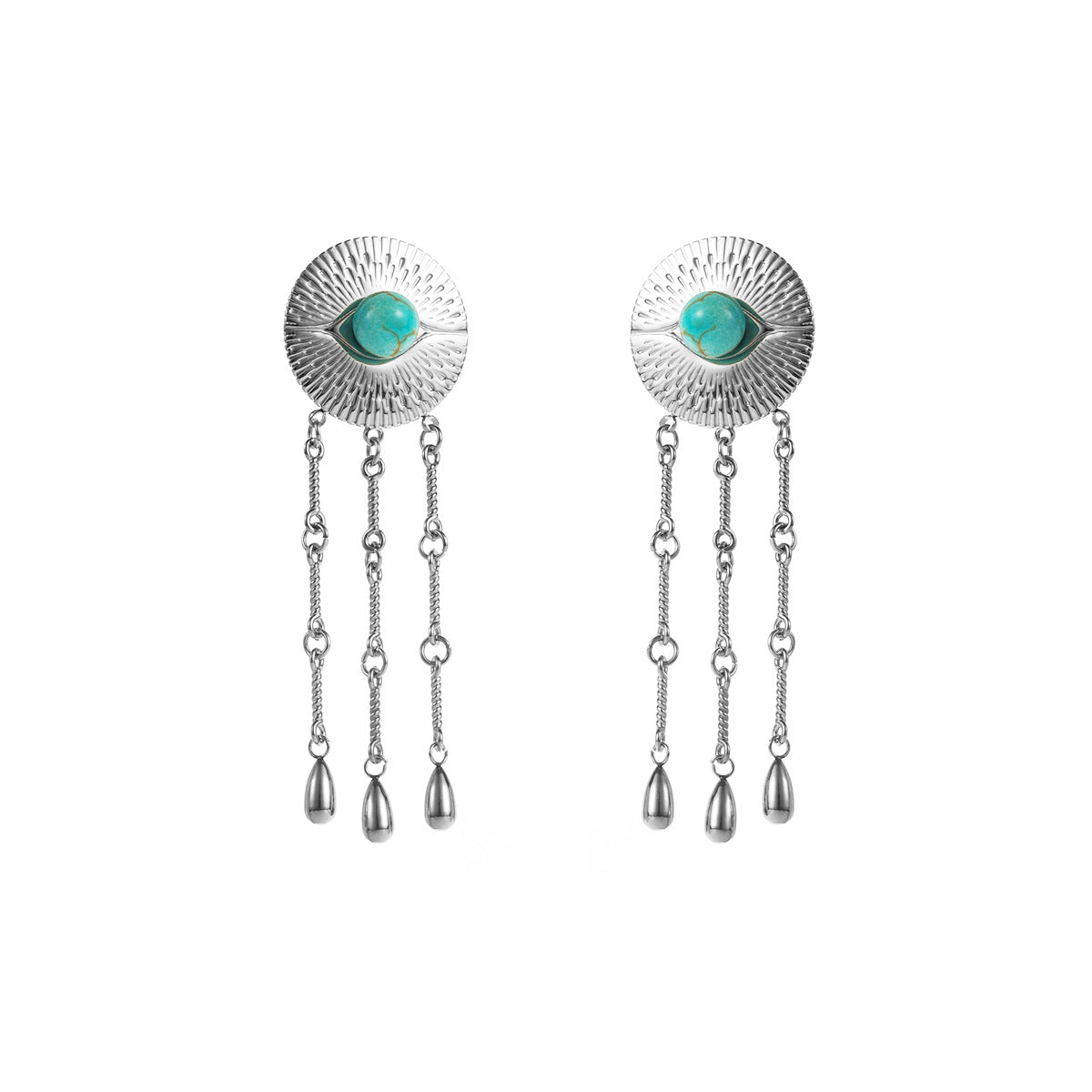 Wholesale Simple Style Versatile Tassel Earrings for Women  Turquoise Earrings for Women