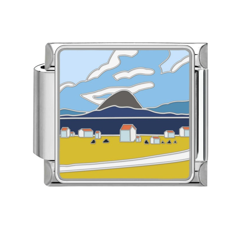 Wholesale 9mm Italian Charm Starter Bracelets DIY square Single Section Creative Stainless Steel Composable Bracelet