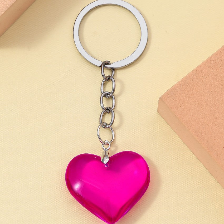 Wholesale 3D three-dimensional glass love keychain