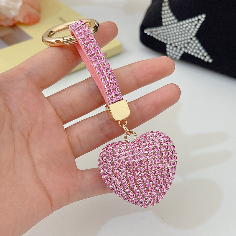 Wholesale Diamond-studded Heart Metal Keychain ACC-KC-CH057