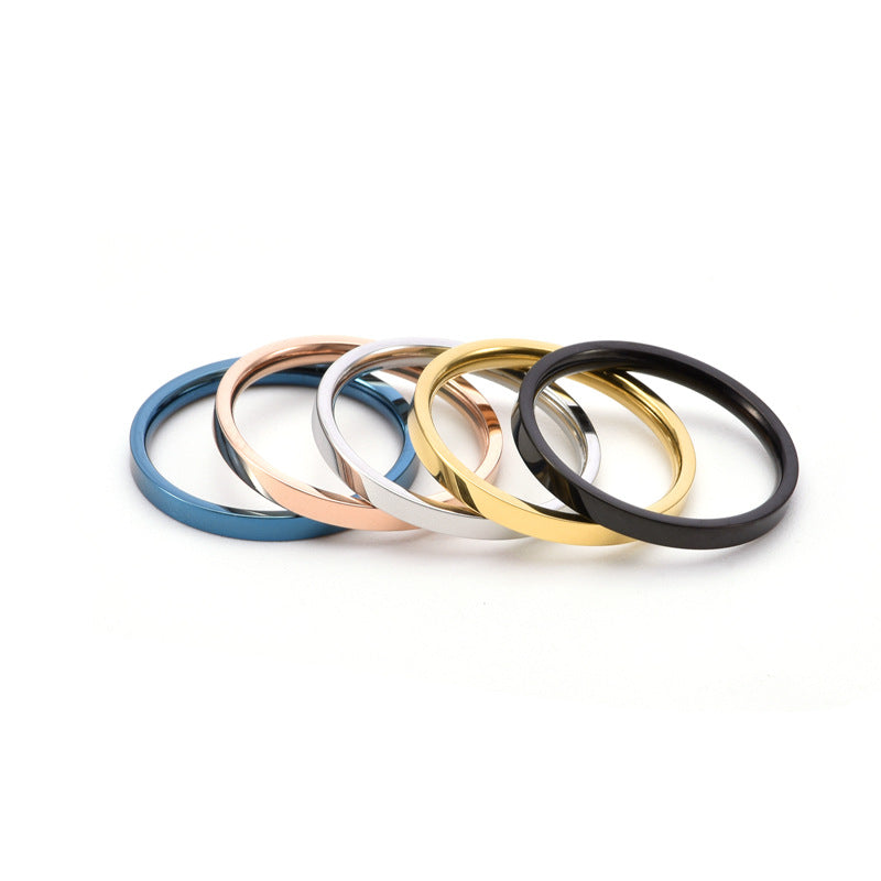 Anello liscio per coppia in acciaio inossidabile ultrafine da 2 mm all'ingrosso