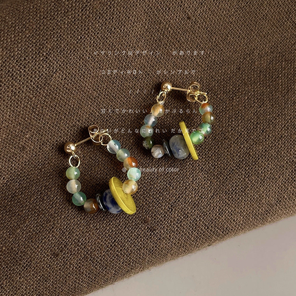 Wholesale 925 silver needle flower earrings