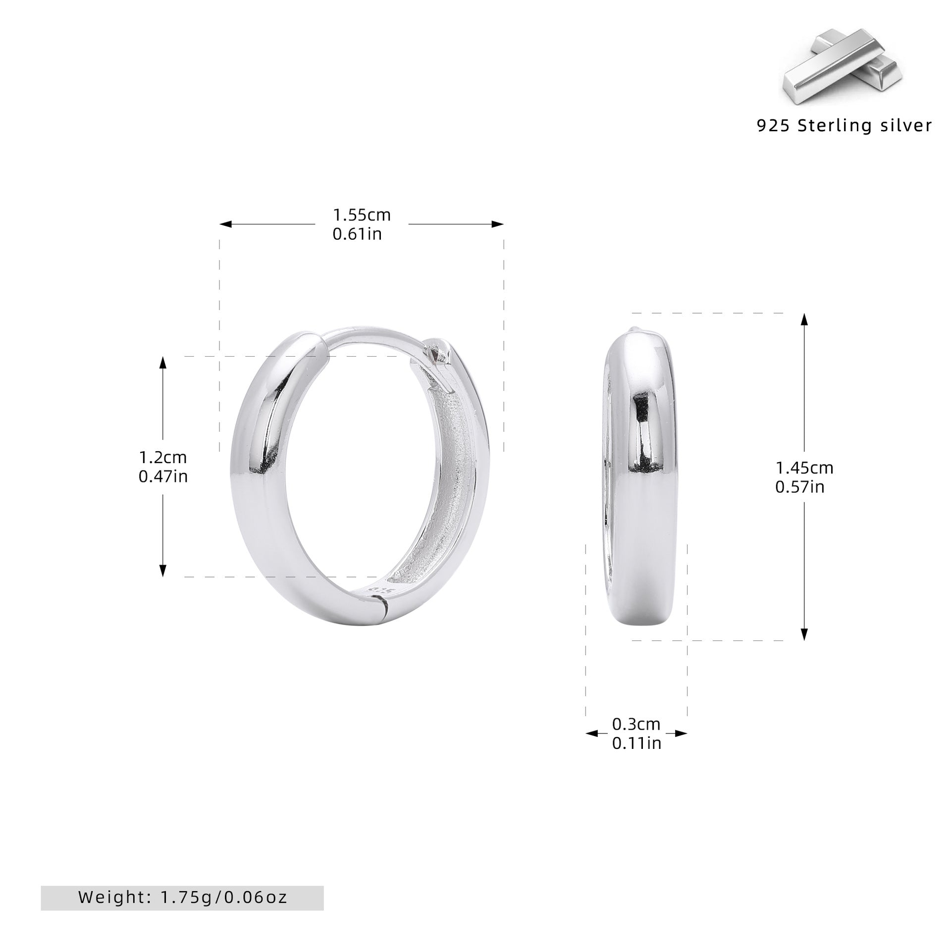 Wholesale  S925 Sterling Silver  Personalized Light Luxury Hollow Circle Jewelry