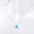 Wholesale Titanium steel pear-shaped teardrop zircon December birthstone birthstone necklace