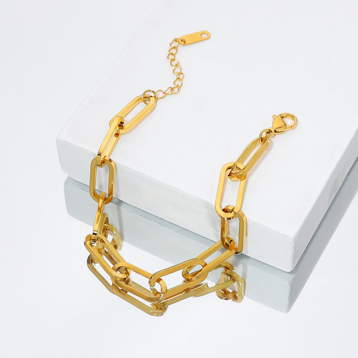 Wholesale Titanium Steel Bracelets 18K Gold Plated Bracelet ACC-BT-Mingl002