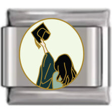 Wholesale Italian Charm Bracelet 9mm DIY Graduation Cartoon  Creative Stainless Steel Composable Bracelet