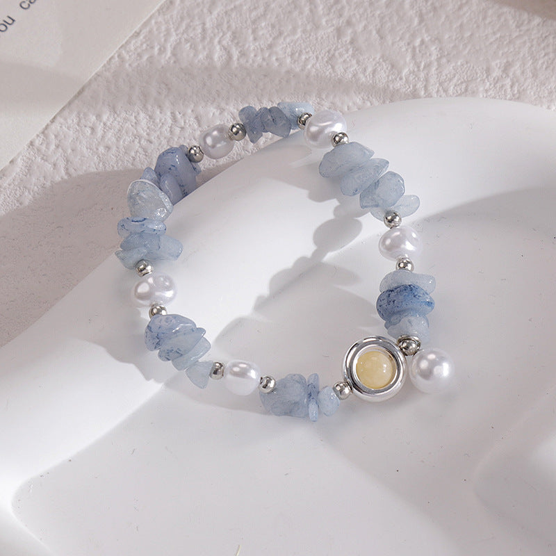 Wholesale Colorful Natural Stone Hand-strung Bracelet