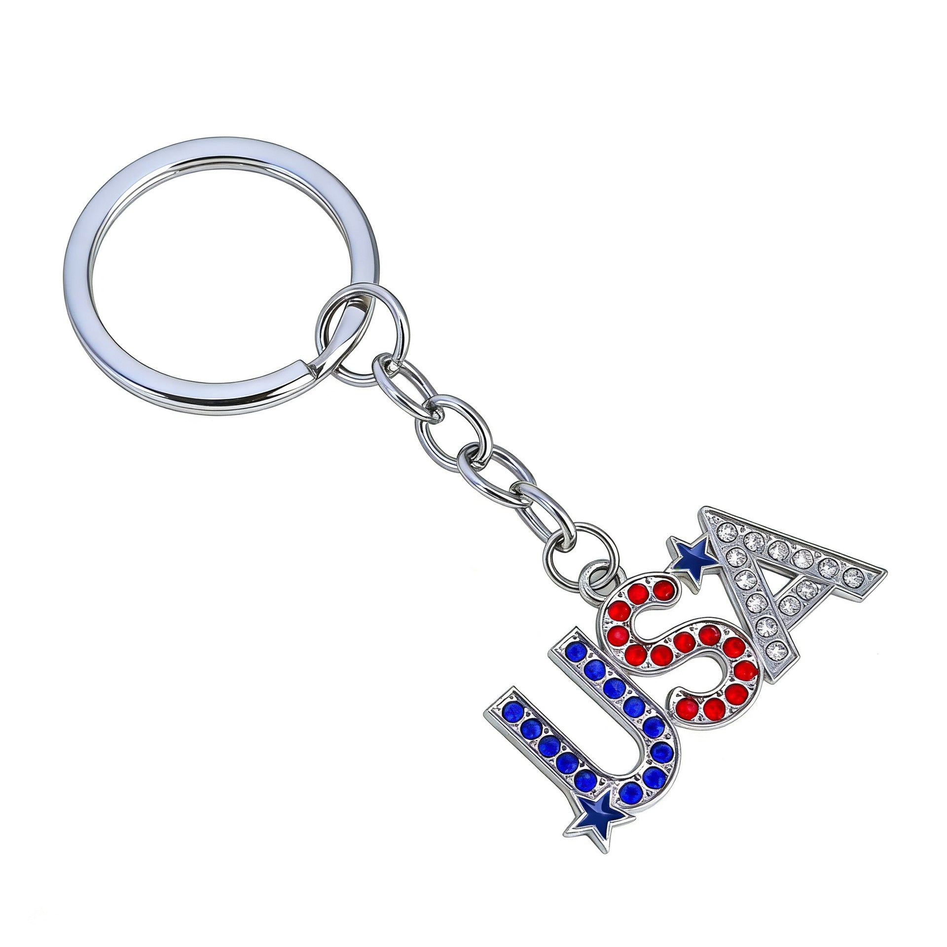 Wholesale American Independence Day Shiny Letter Keychain