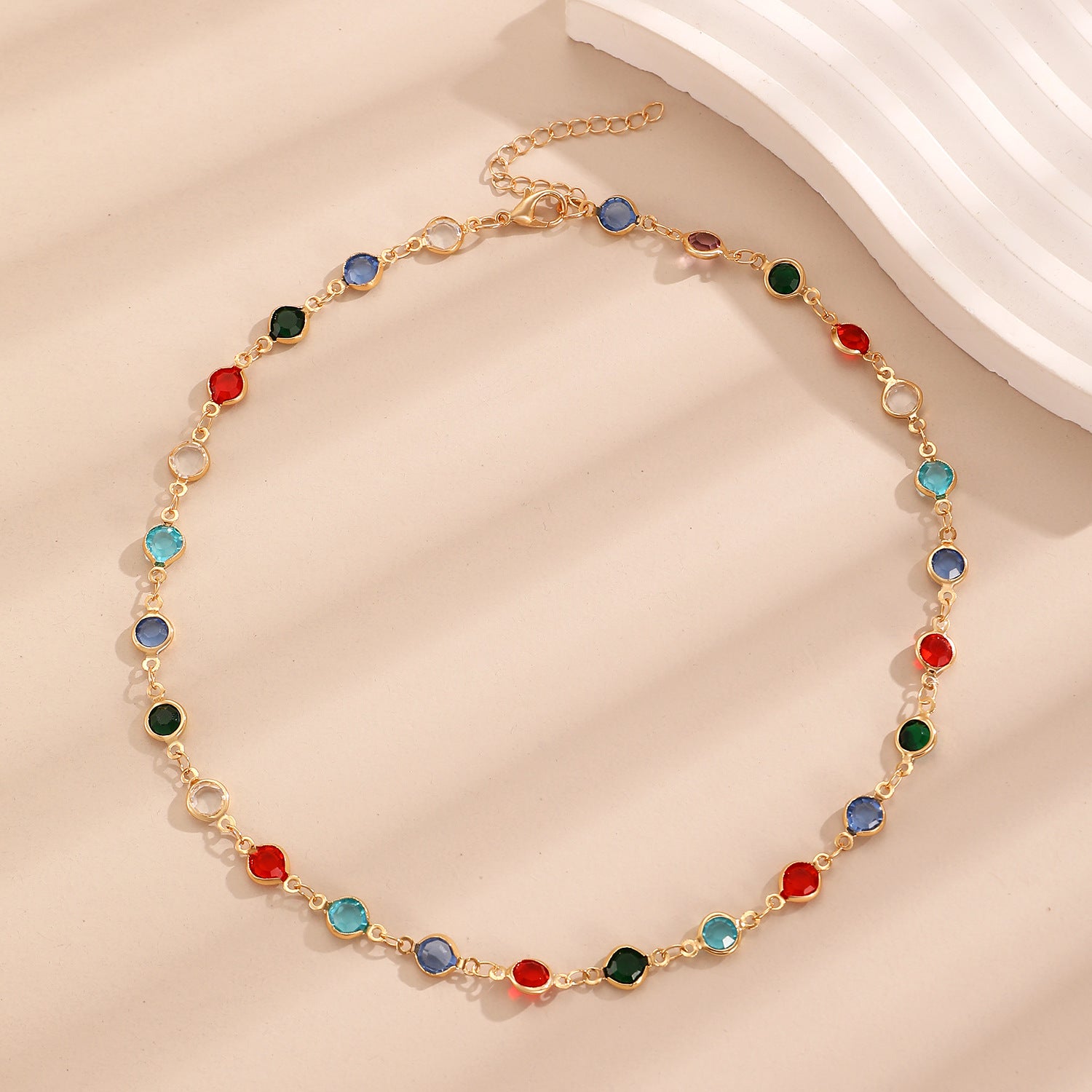 Wholesale  Color Love Bracelet Necklace Personalized Alloy Heart-shaped Dopamine Bracelet