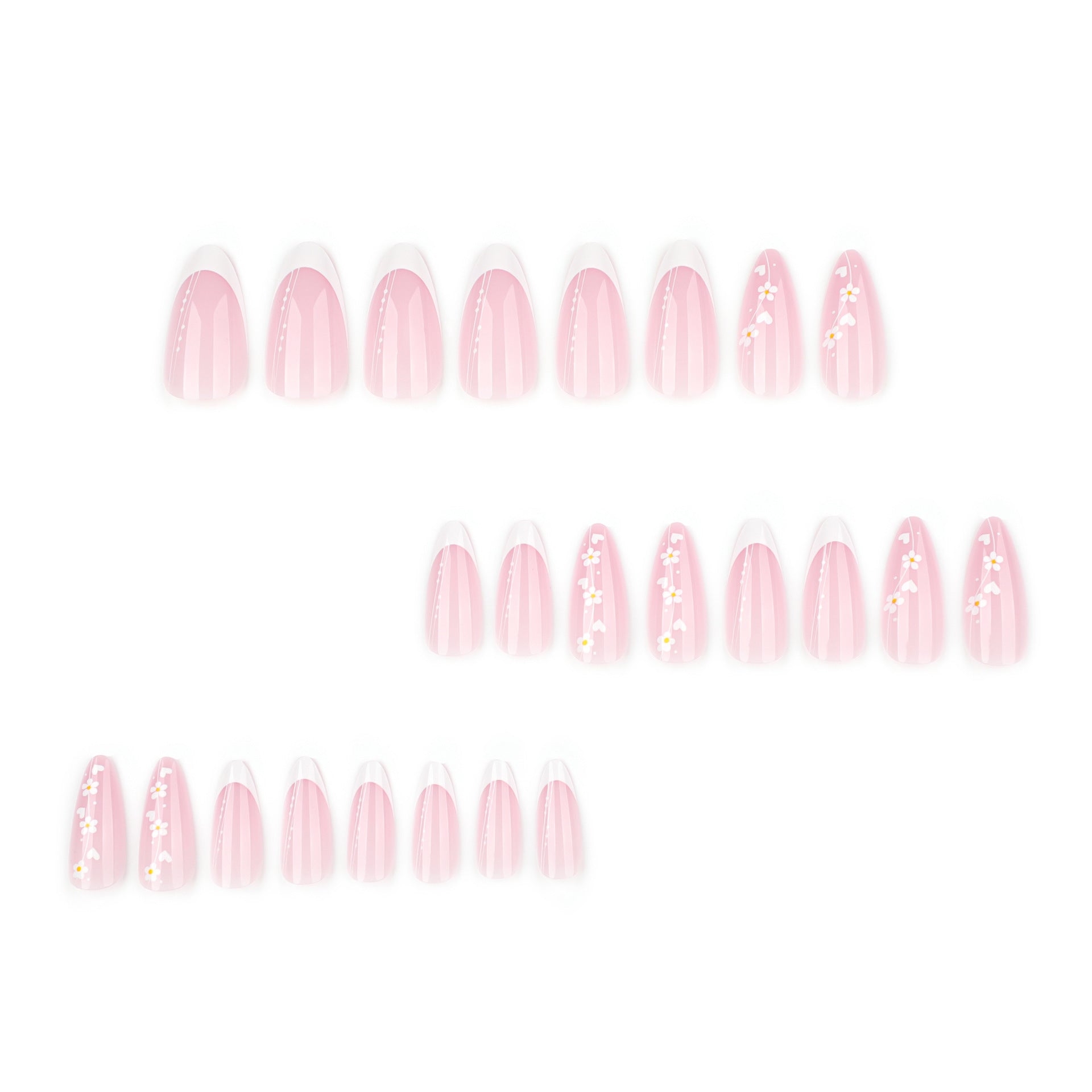 Wholesale 24 Pieces/box Flower Nails Kits Nail Stickers