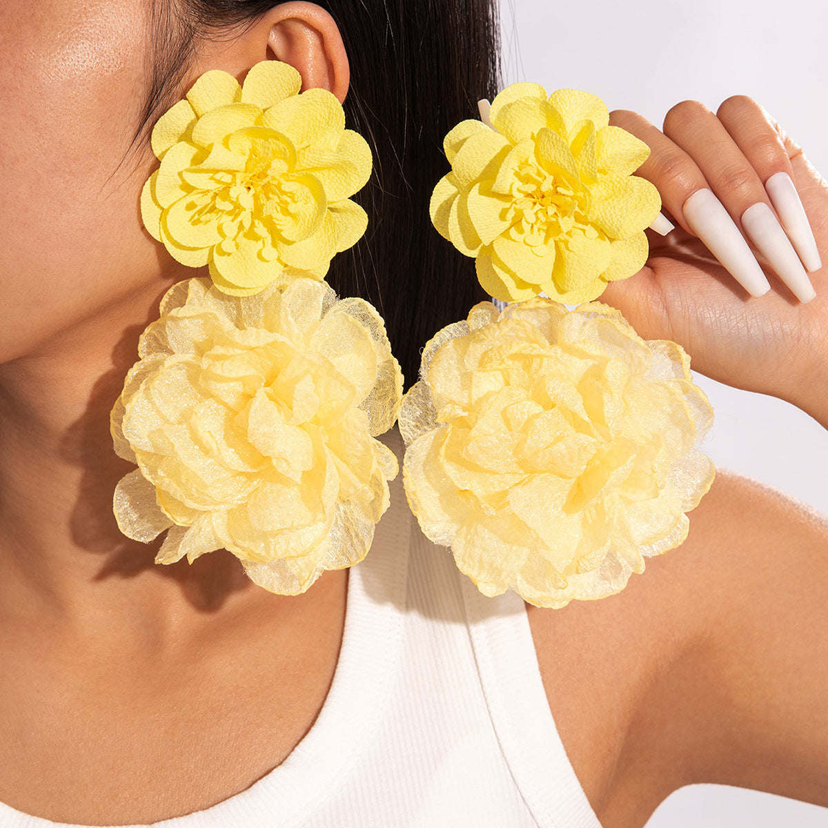 Wholesale Multi-Color Flower Earrings