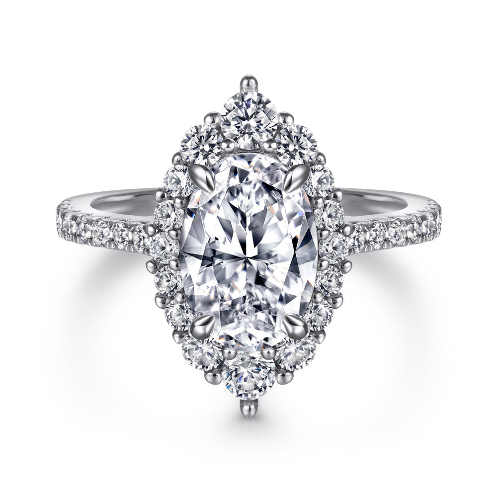 Wholesale  zircon 925 sterling silver gemstone ring