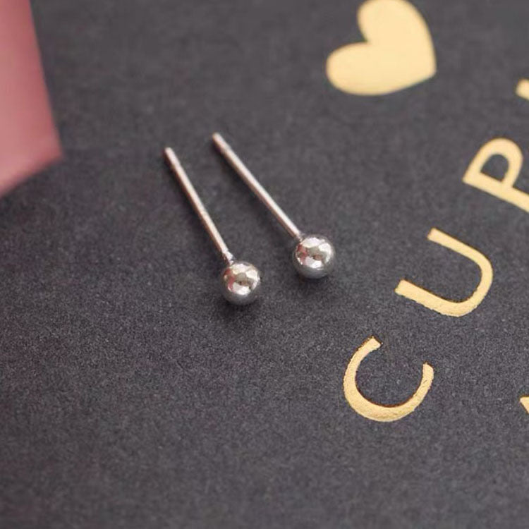 Wholesale Copper Electroplated Round Ball Earrings