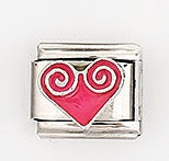 Wholesale 5pcs Italian Charm Bracelet 9mm DIY Splicing Heart Series Stainless Steel Composable Bracelet