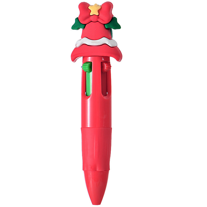 Wholesale Cute cartoon Christmas four-color ballpoint pen