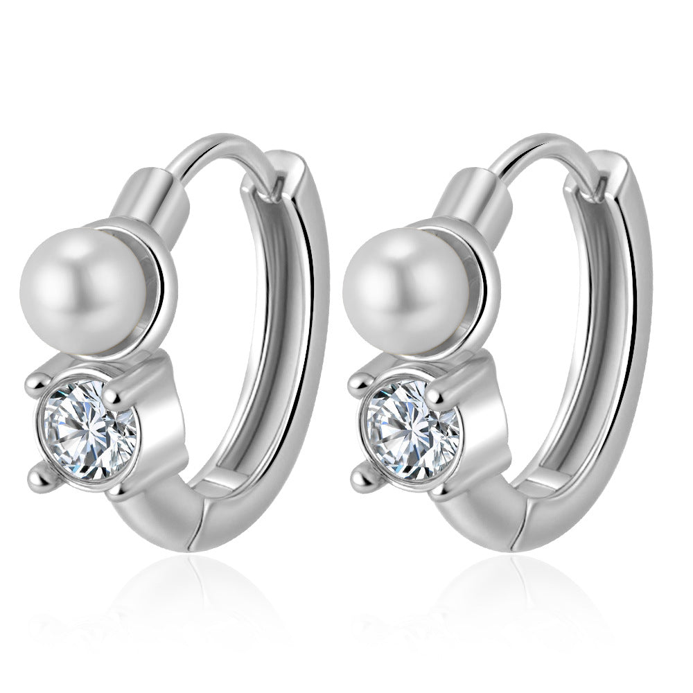 Wholesale Zircon Earrings Stainless Steel 18K Plated Trendy Jewelry Accessory for Women