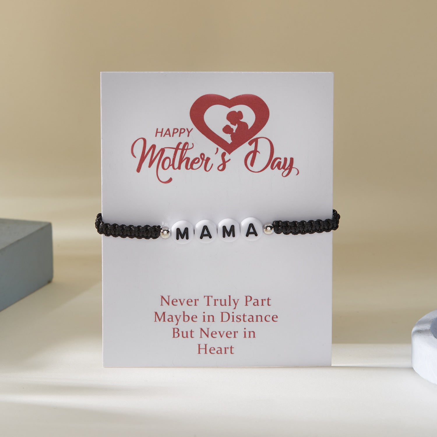 Wholesale Mama Letters Hand-woven Adjustable Bracelet