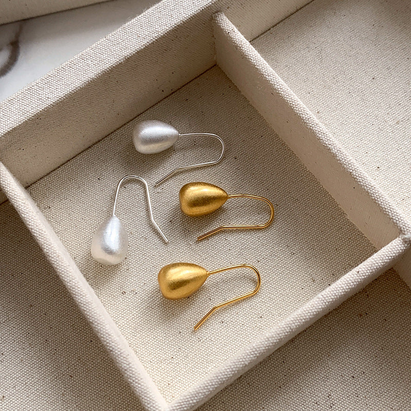 Wholesale  drop modeling simple  retro brushed earrings