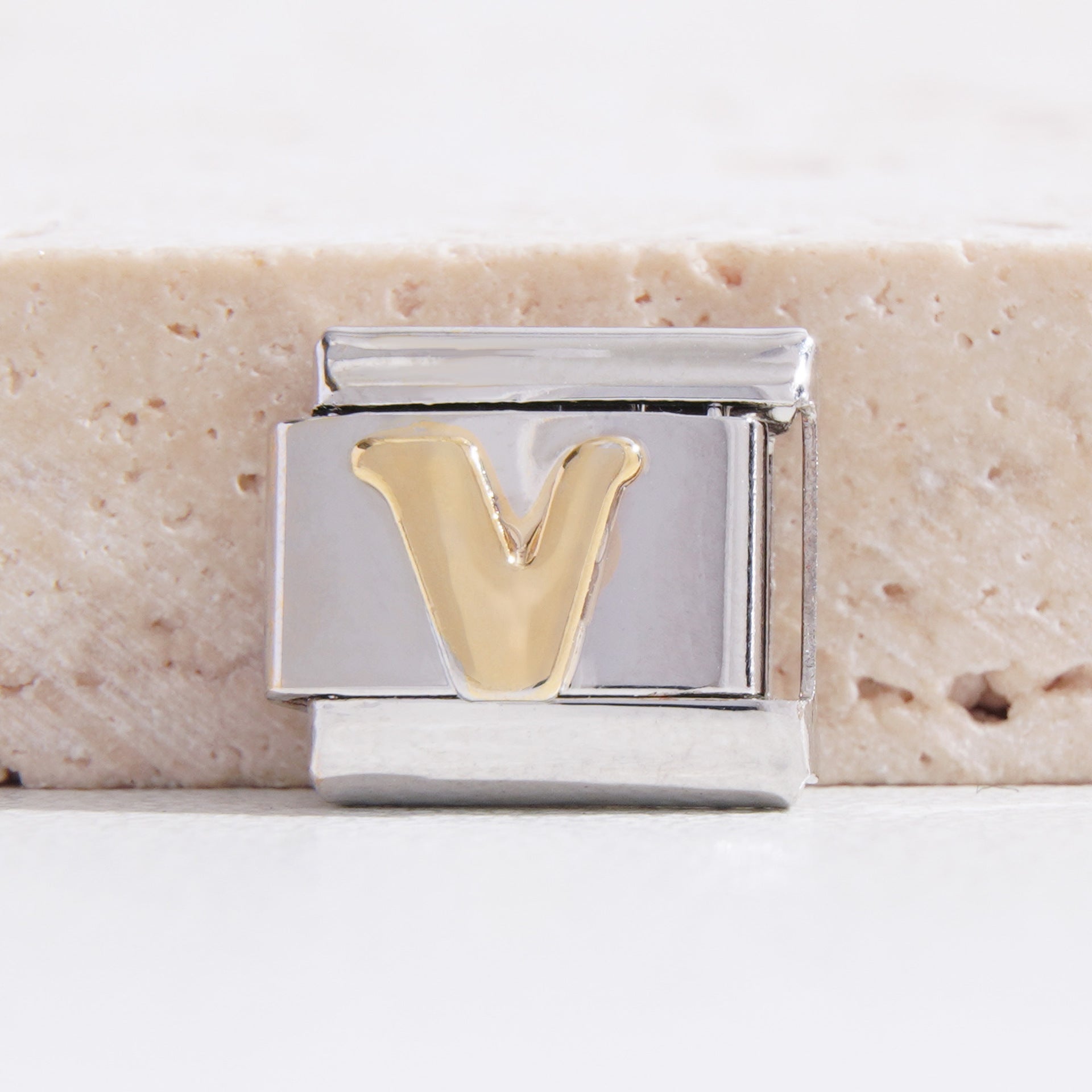 Wholesale Italian Charm Bracelet 9mm DIY Splicing Black Letter Stainless Steel Composable Bracelet