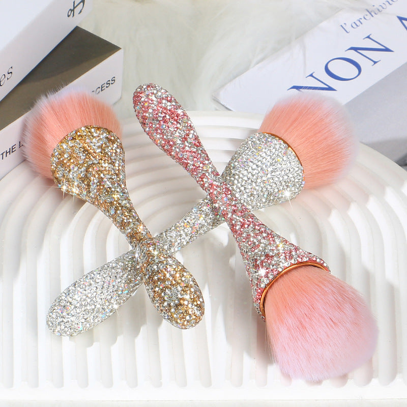 Wholesale diamond inlaid small waist loose powder makeup brush