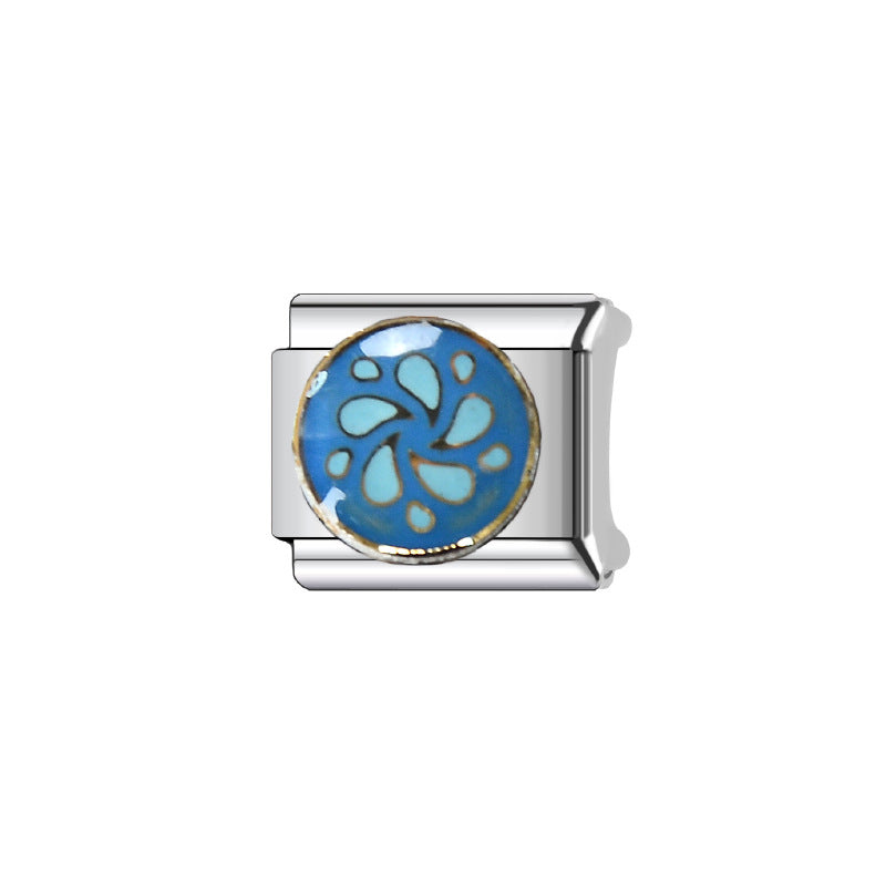 Wholesale Italian Charm Bracelet 9mm DIY Splicing Removable Creative Pattern Stainless Steel Composable Bracelet