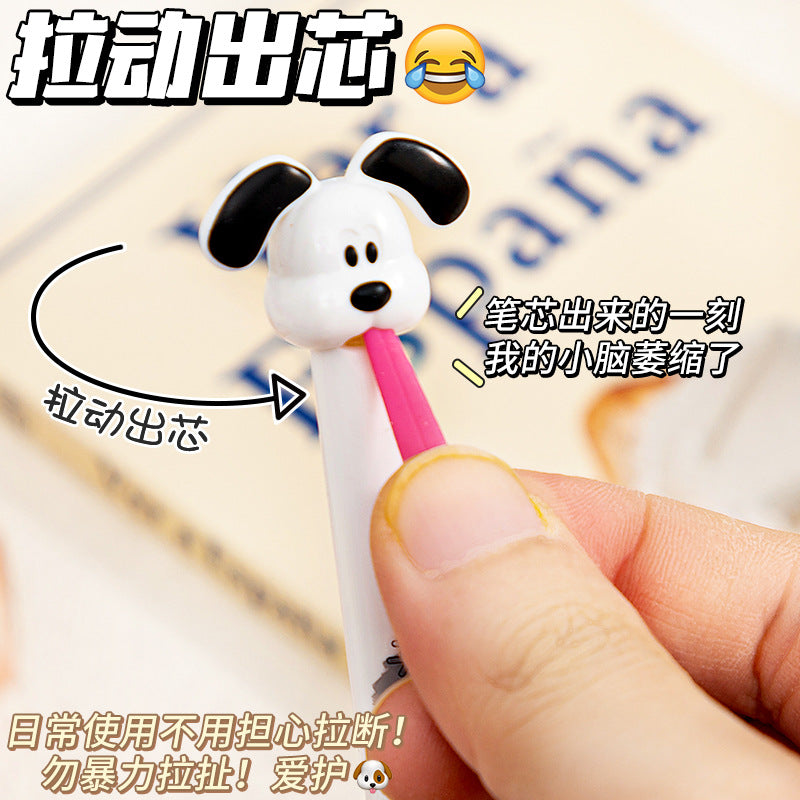 Wholesale creative kitten puppy tongue pull out the core pen quick-dry brush pen