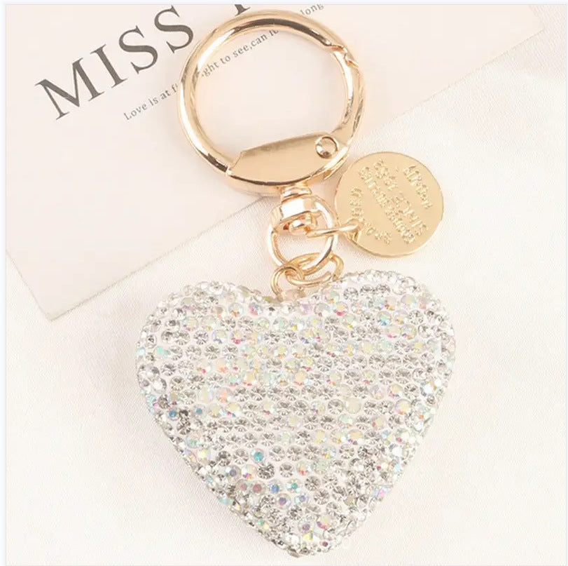 Wholesale diamond heart keychain