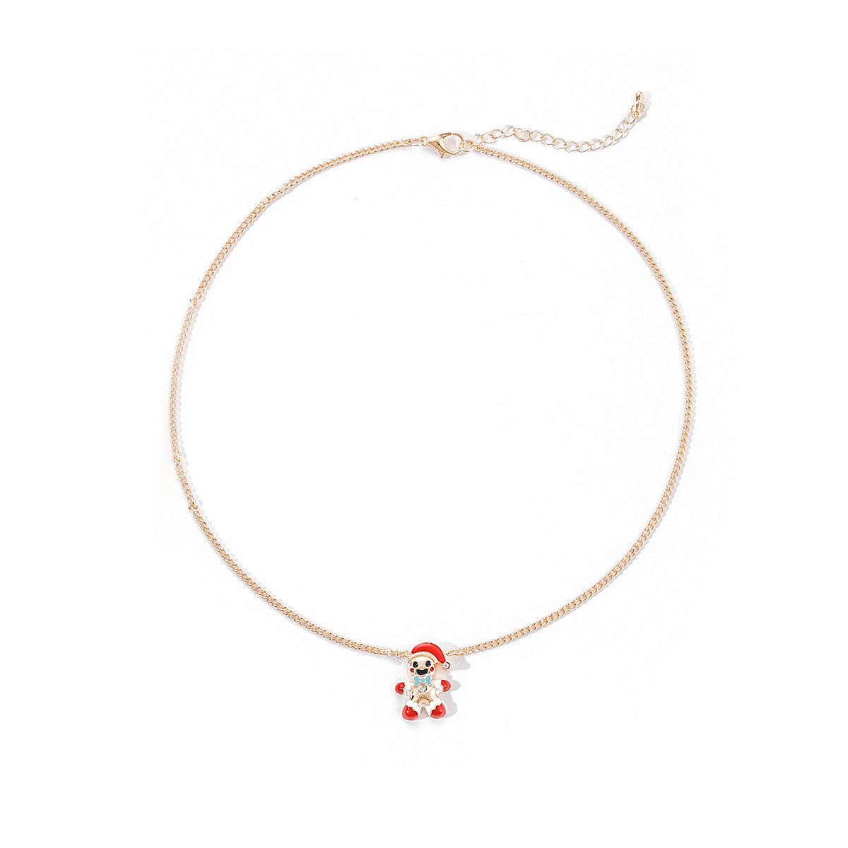 Wholesale Christmas cartoon oil dripping  elk necklace