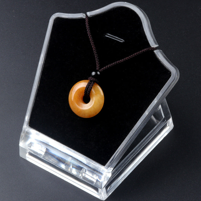 Wholesale Crystal Agate Stone Peace Buckle Necklace