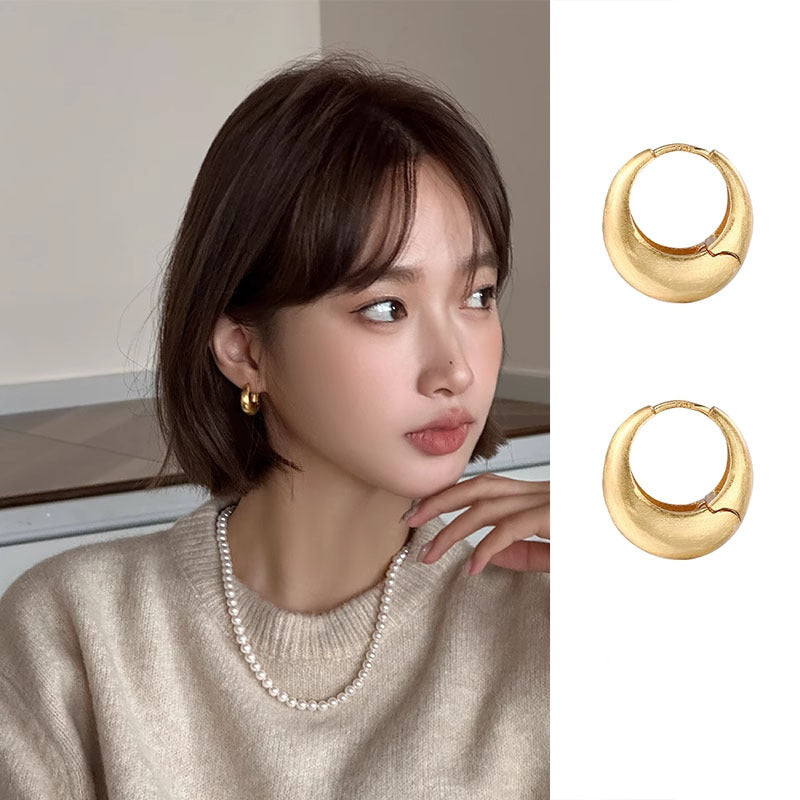 Wholesale Minimalist Water Drop Earrings Gold Plated Copper Fashion Jewelry Accessory
