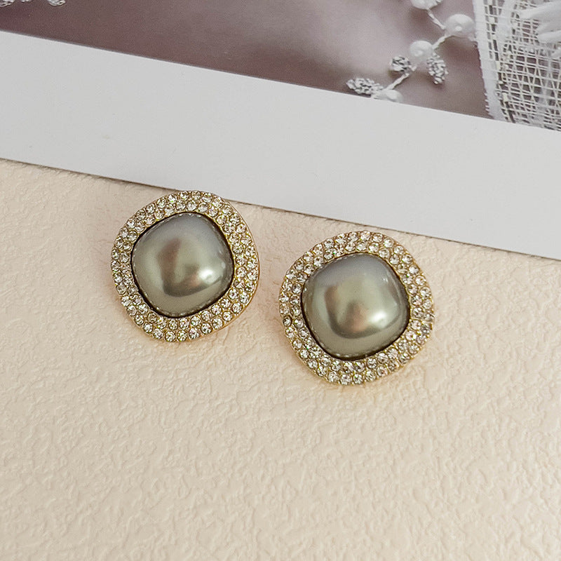 Wholesale Retro Square Light Luxury Zircon Earrings ACC-ES-XiaoCheng005