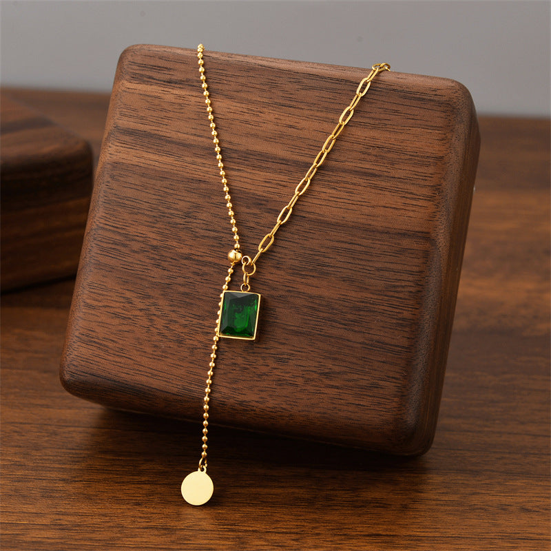 Wholesale Light Luxury Titanium Steel Necklace ACC-NE-Quanx006