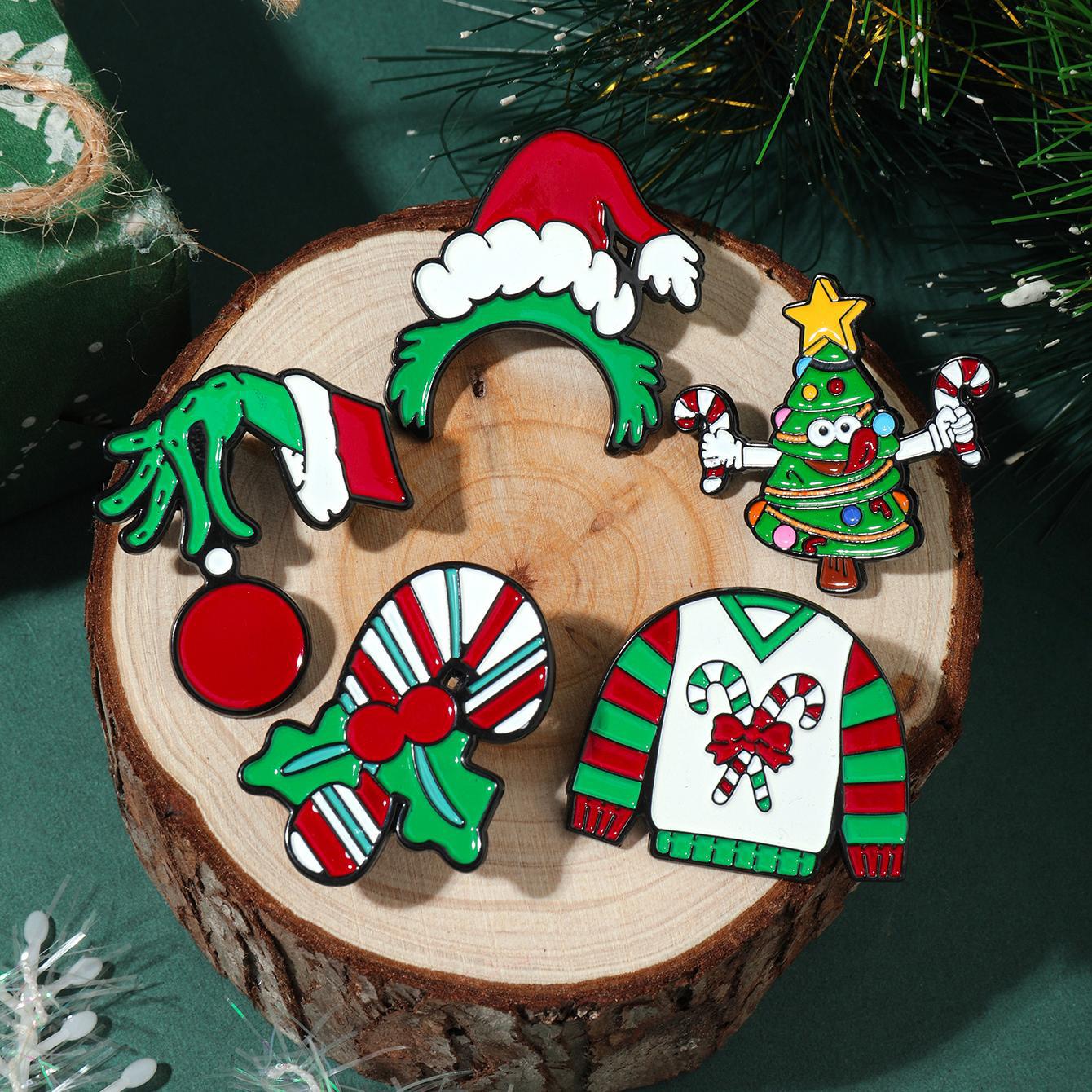 Wholesale Christmas cartoon brooch gift