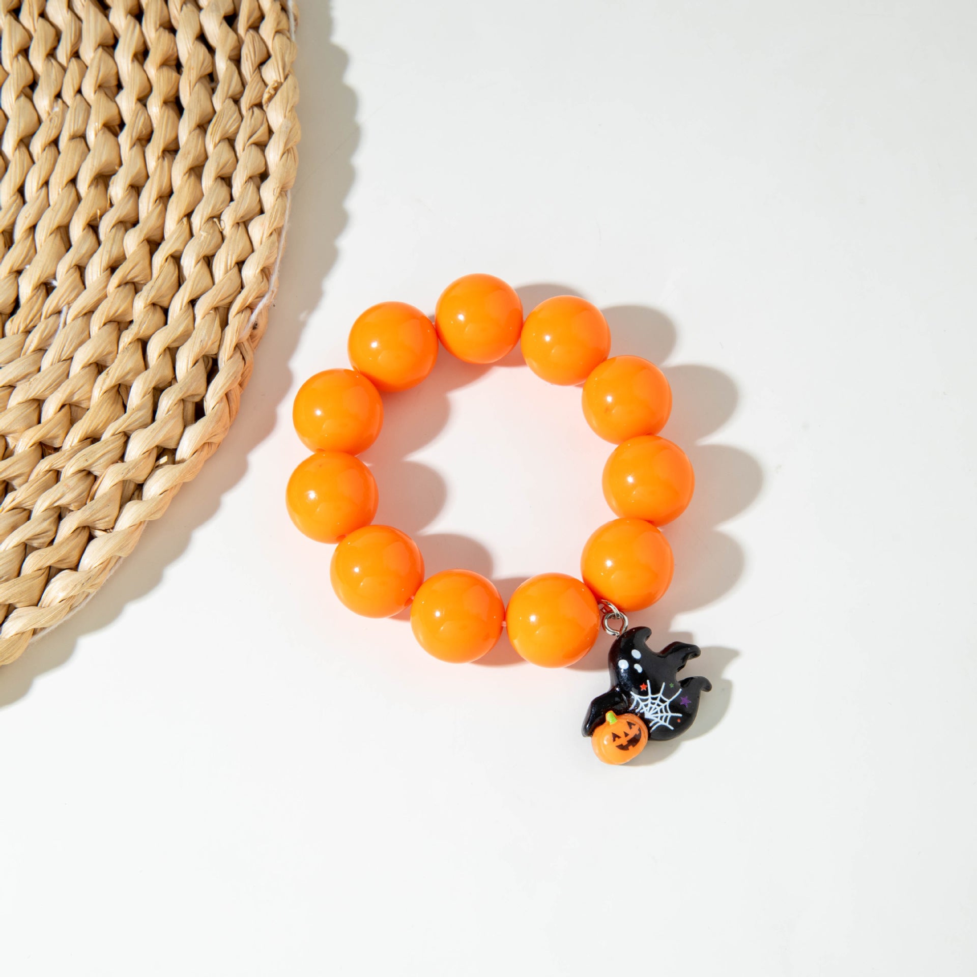 Wholesale  Pumpkin Colored Ghost Necklace