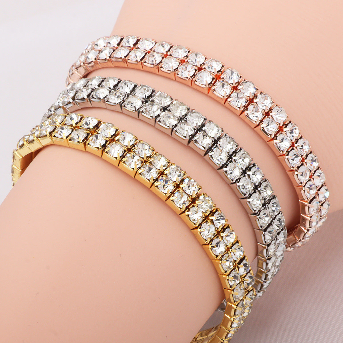 Chaîne de tennis de zircon de bracelet en plein diamant en gros