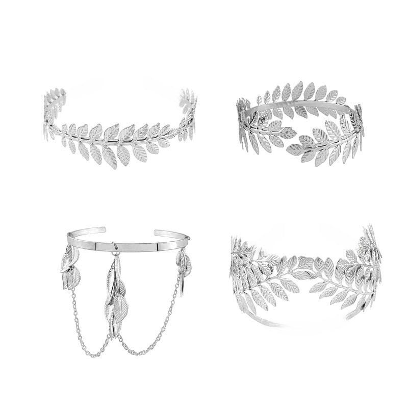 Wholesale  personality temperament leaf head hoop leaf bracelet tassel arm ring