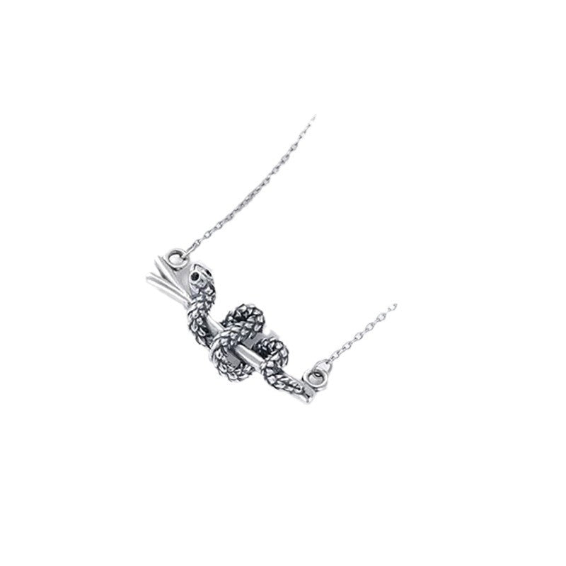 Wholesale  Retro Snake-shaped Winding Diamond Dropping Oil Necklace
