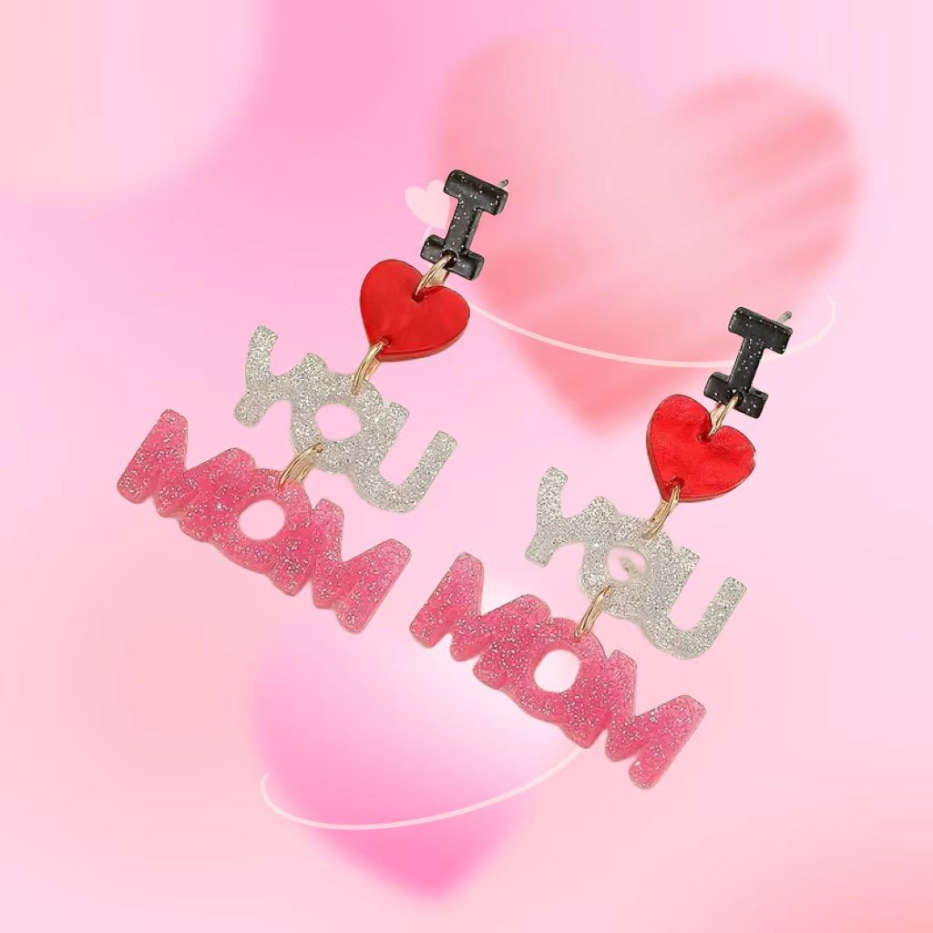 Wholesale Mother's Day Earrings MOM Acrylic Earrings ACC-ES-AnDao007
