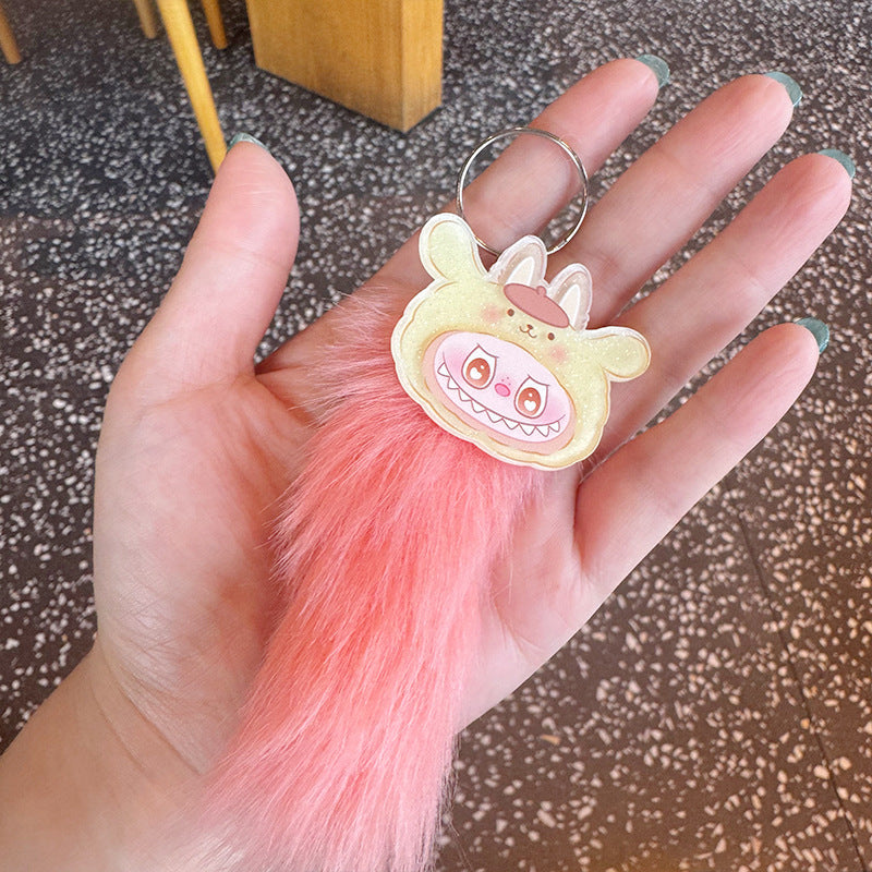 Wholesale Little Monster Plush Tail Keychains