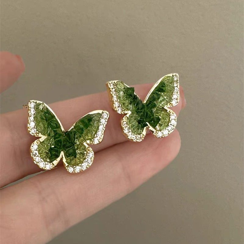 Wholesale Metal Style Pearl Butterfly Flower Tassel Earrings ACC-ES-Fengm001